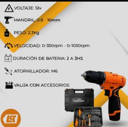 Taladro Atornillador Inalambrico 