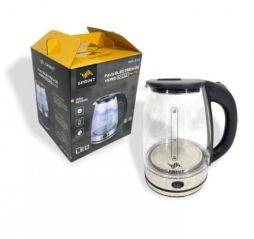 Pava Electrica de Vidrio con Luz Led